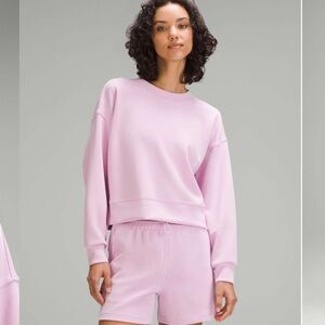 NWT Lululemon Softstreme Perfectly Oversized Cropped Crew Vitapink